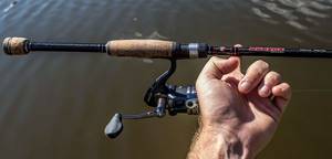 The balance of the rod and reel is maintained correctly