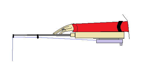 DIY no-kick winter fishing rod drawing