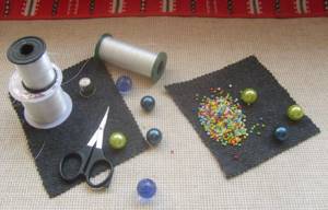 To embroider with beads, you need to choose the right thread thickness.