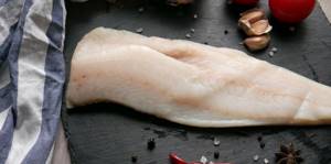 cod fillet on the table
