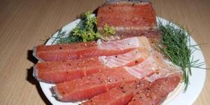 Home-salted trout