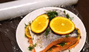 salted trout with orange