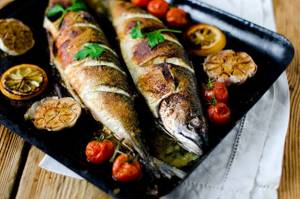 photo of mackerel on the grill