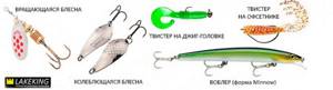Artificial baits for spinning fishing
