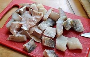 chop the prepared fillet into portions