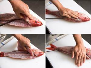 how to cut red fish