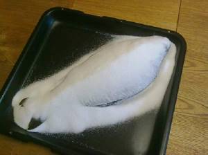 Carp baked in salt