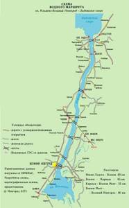 Карта реки Волхов