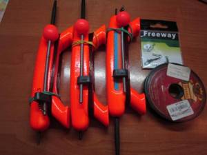 Set of gear for winter fishing