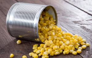 Canned corn for fishing