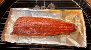 Smoked trout fillet with cognac