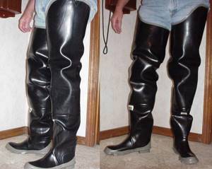 Leather waders for hunting