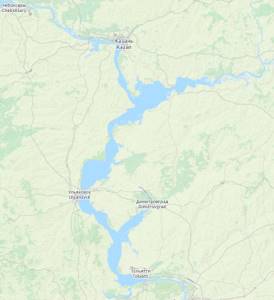 Куйбышевское водохранилище - карта