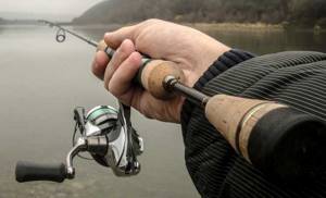 Fishing with a jig using a spinning rod