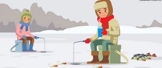 Fishing with a jig in the winter