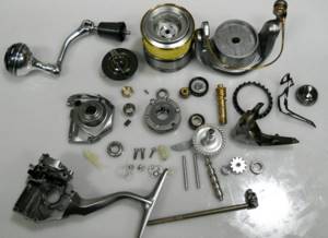 Cleaned reel parts