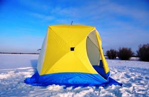 winter fishing tent STEC Cube 3 three-layer