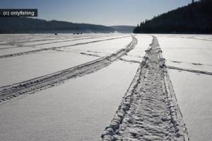 Pavlovsk reservoir in winter