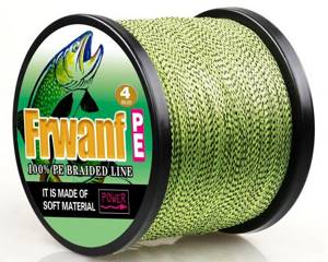 Braided line for spinning rod