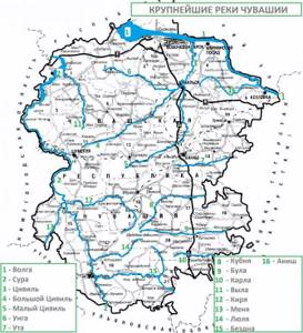 Chuvashia river map