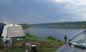 Fishing on the Oka in the Serpukhov region