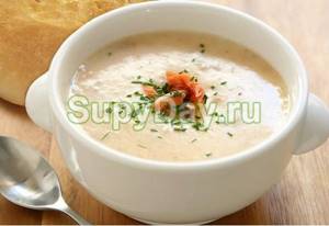 Fish soup with cream - puree soup