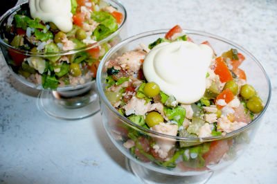 Boiled fish salads - recipes