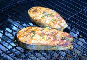 Salmon shish kebab and the most delicious marinade recipes