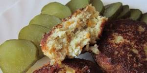 Pike cutlets with cottage cheese