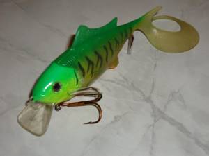Silicone wobbler for pike