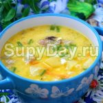 Creamy soup with mackerel