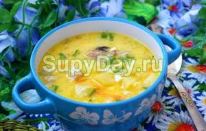 Creamy soup with mackerel