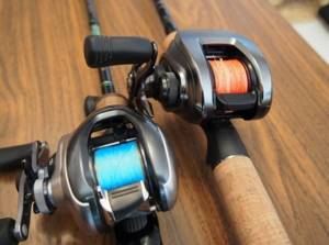 Spinning rods equipped with multiplier reels