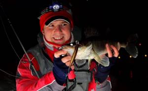 pike perch caught at night
