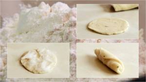 Dough for attachment with cotton wool