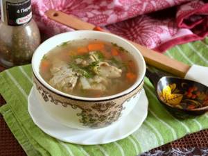 Carp soup with millet
