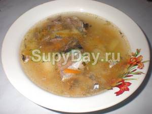 Ear soup with semolina