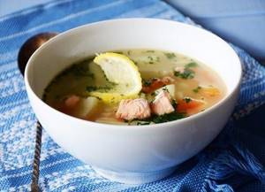 fish soup with pearl barley recipe
