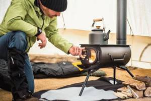 Types of heating for a tent or heating without waste
