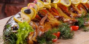 Delicious pike perch dishes: Pike perch baked with vegetables