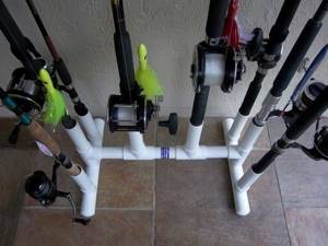 A completely working option for storing assembled spinning rods, again, if you live within walking distance...