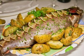 Baked fish in the oven
