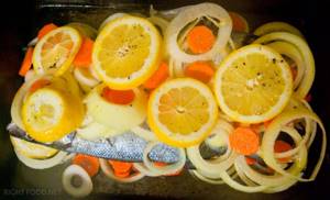 Baked Seabass in the oven with vegetables 3