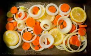Baked Seabass in the oven with vegetables1