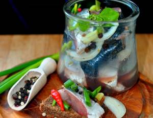 salted fish in a jar
