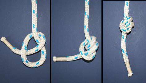 tie a knot on a tied rope