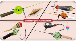 Winter fishing rods and equipment