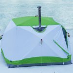 Winter cube tent with insulation and full waterproofing